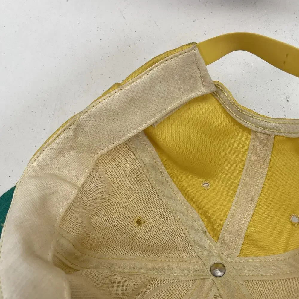 Vintage Hickory Hollow Golf Club Yellow Adjustable Strapback Baseball‎ Hat Cap